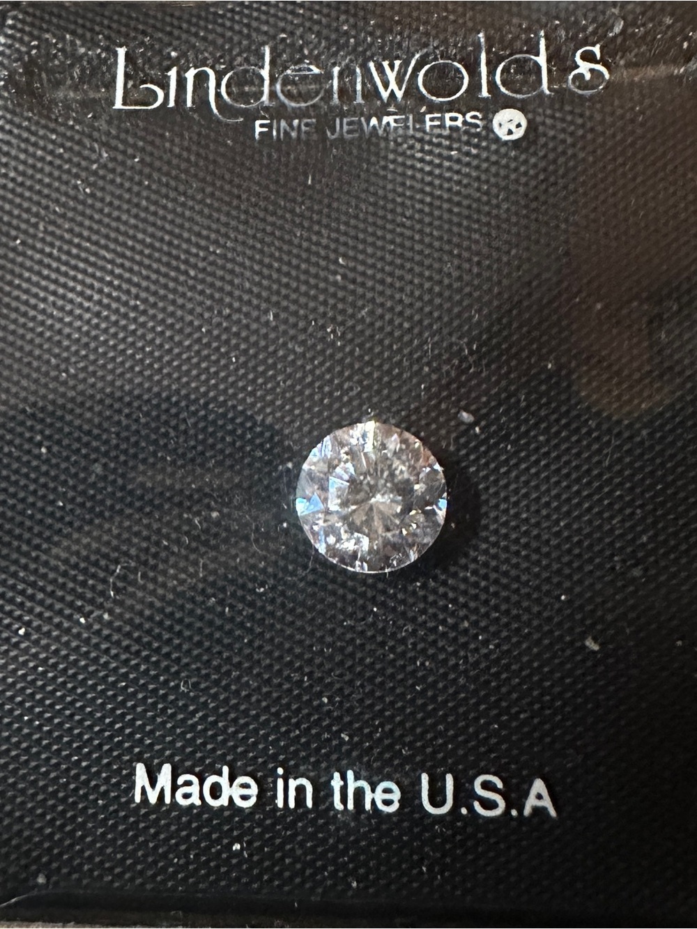 VINTAGE LINDENWOLD FINE JEWELERS 1 CARAT ROUND CUBIC ZIRCONIA